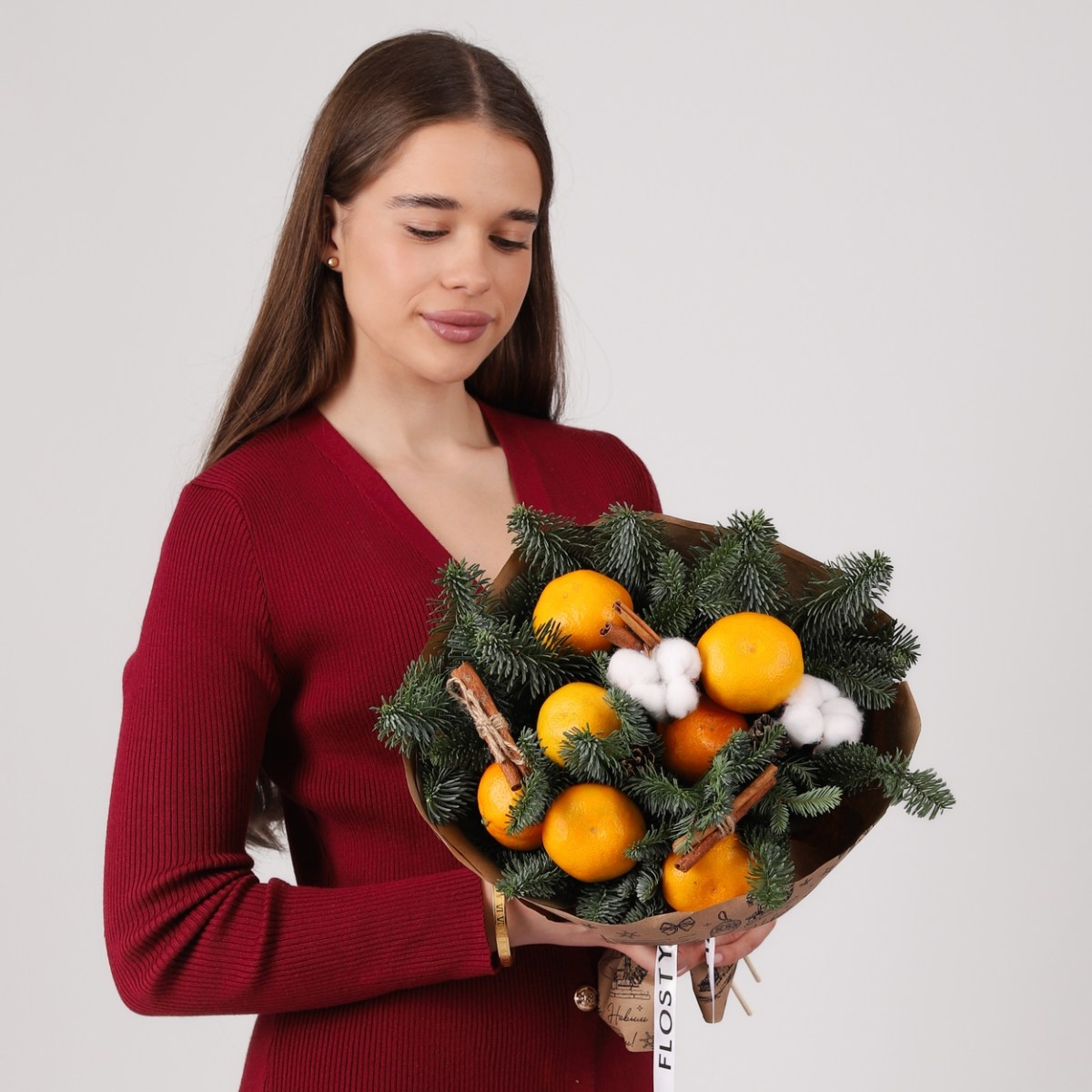 novogodnij buket s mandarinami 5-5